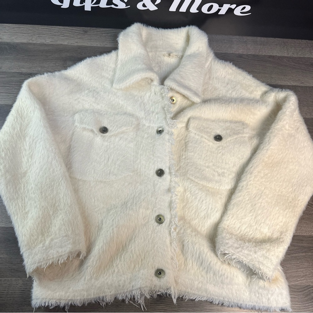 Mystree Women's Off-White Teddy Jacket